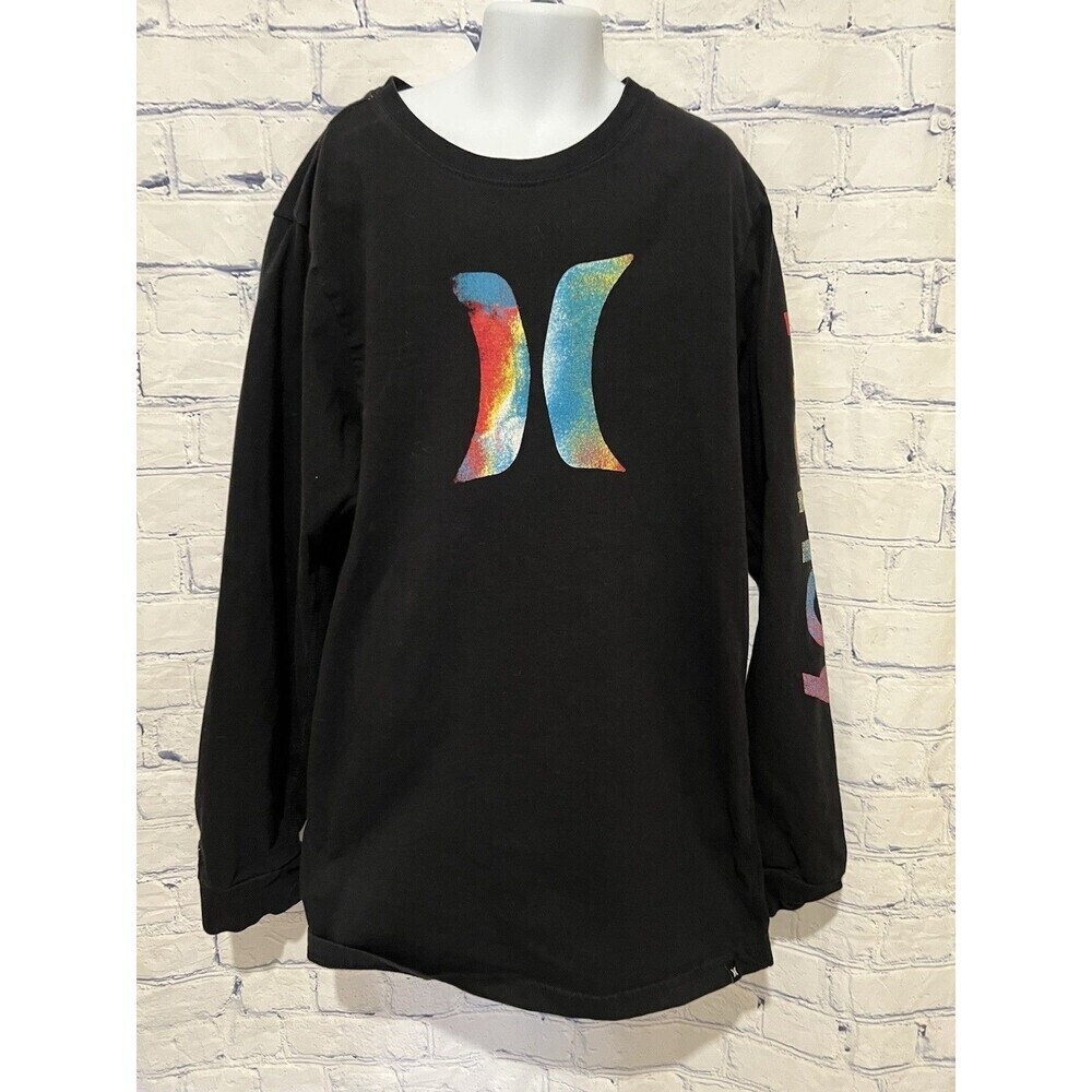 Hurly Boys Youth Long Sleeve Graphic Tshirt Top Size XL